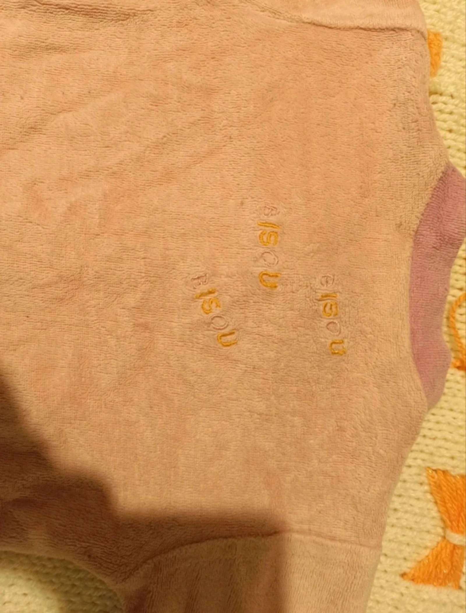 Pijama dors-bien em veludo rosa rato "Bisou" CHOCOLATINES – Tamanho 1 mês – Muito bom estado – photo 5